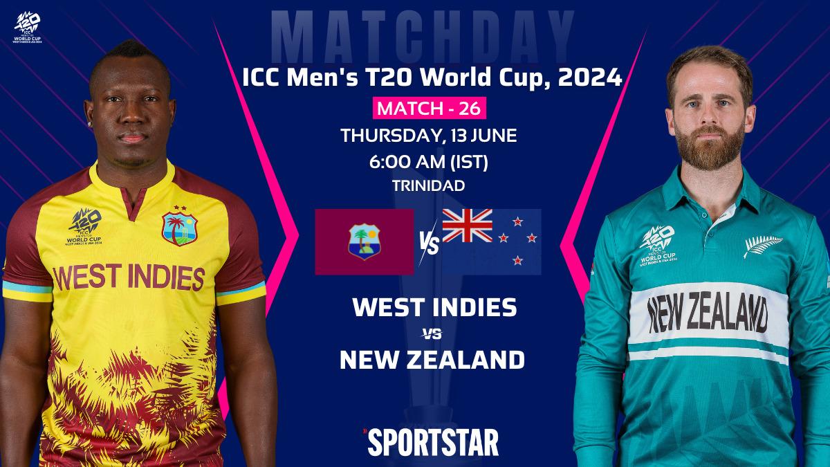 WI vs NZ Live Score, T20 World Cup 2024: Rutherford counter-attacking fifty takes West Indies to 149/9